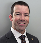Waterbury Rotary Club President Charles Wilbur